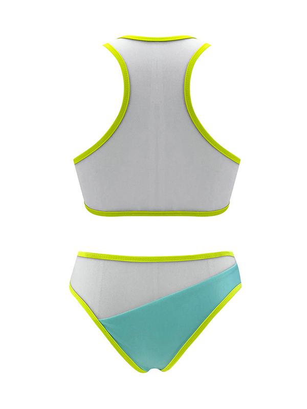 Sexy See-Through Split-Joint Seashells Split Type Bikini Swimsuit