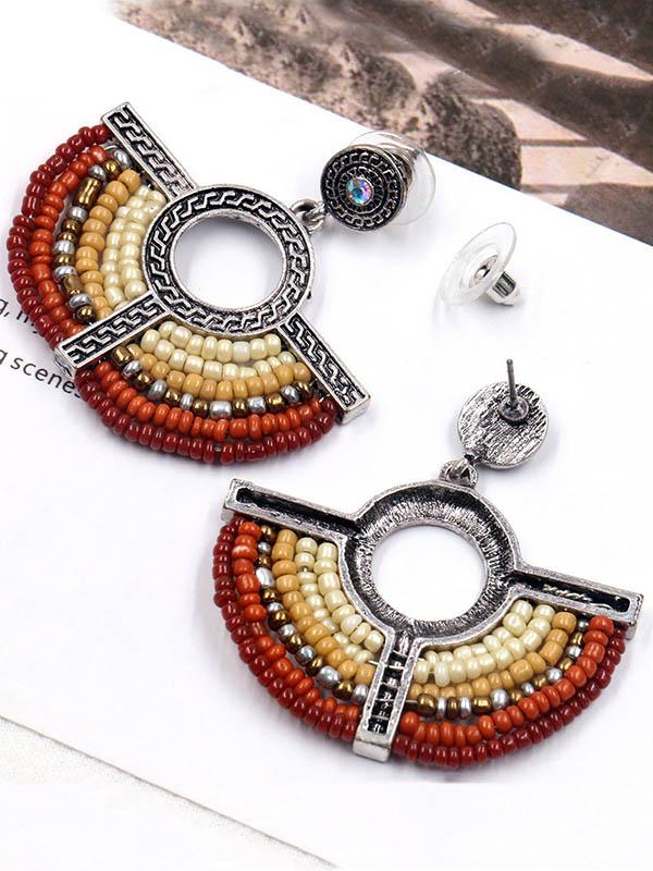 Bohemia 3 Colors Fan-shaped Earrings Accessories