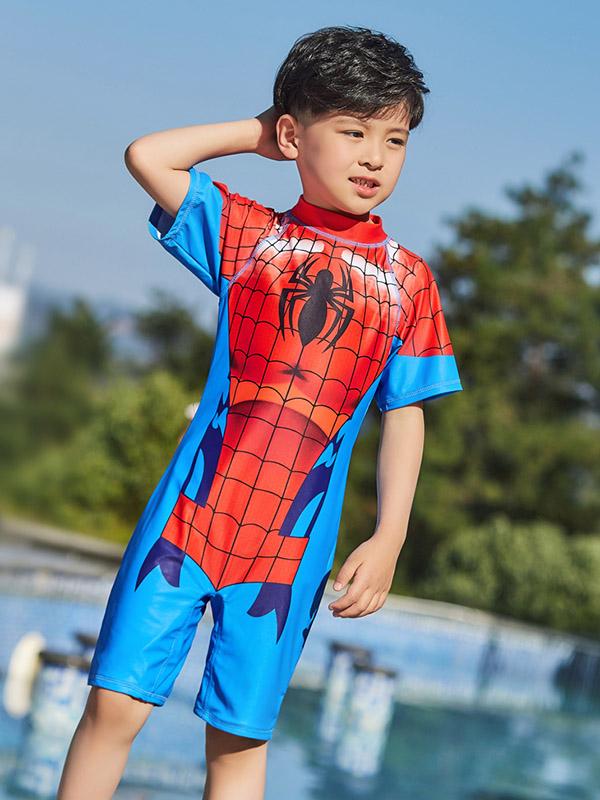 AONIHUA Spider Printed One Piece Boy Swimwear