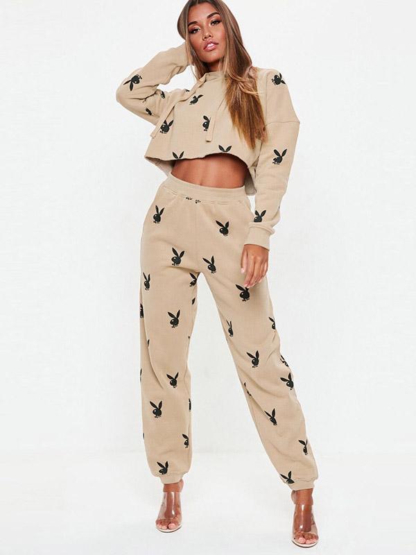 Leisure Ins Hip Hop Rabbit Printed Sports Suits