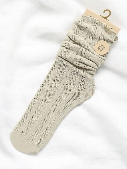 Cutie Stringy Selvedge Hollow Knee-socks