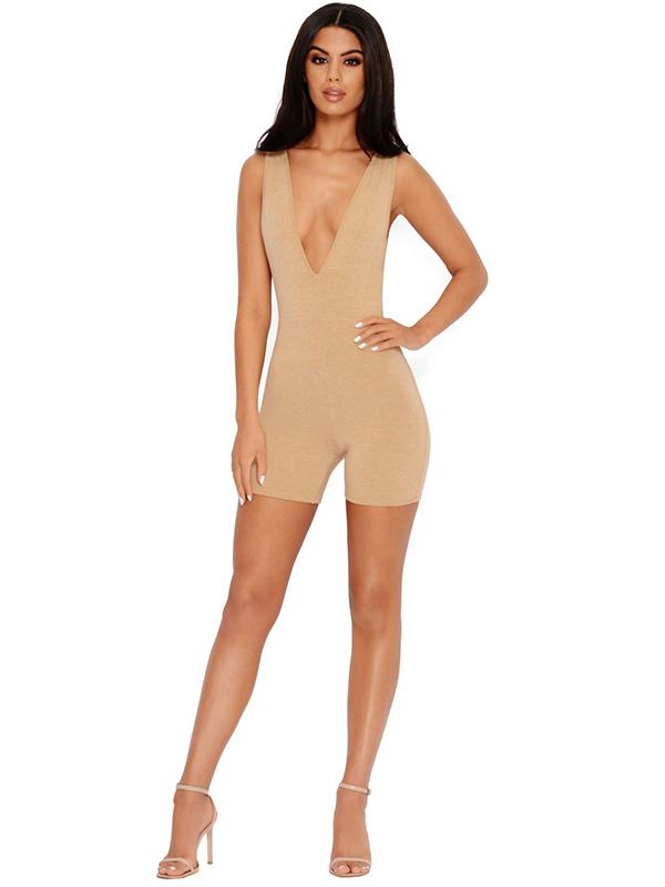 Deep V Neck Wrap Sport Romper