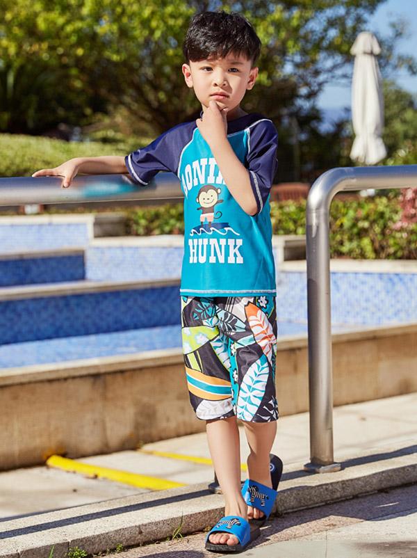 AONIHUA Monkey Printed Little Boy Swimwear