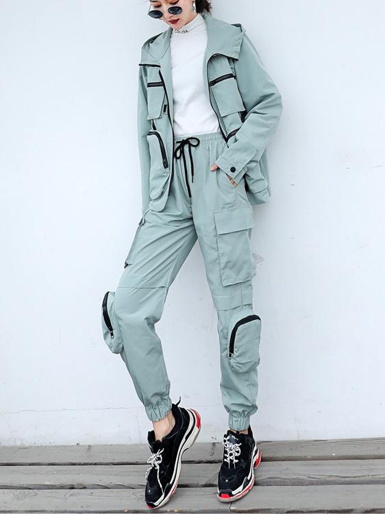 Cool Multi-pocket Detachable Split-joint Overall Suits