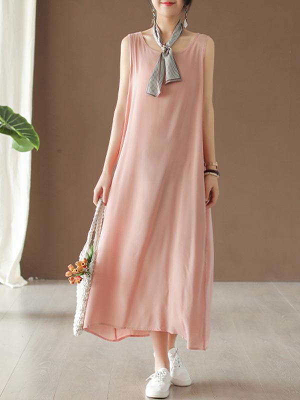 Loose Sleeveless Soft Long Dress