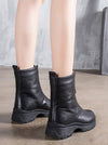 Warm Zipper Mid Calf Boots