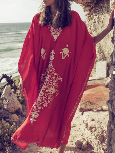 Printed Beach Kaftan Cover-up