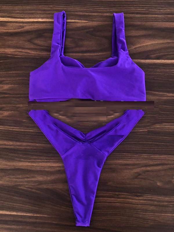 Sexy Ruffled Split Type Bikinis Swimwear