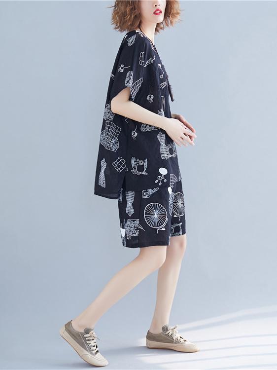 Loose Cartoon Printed Suits