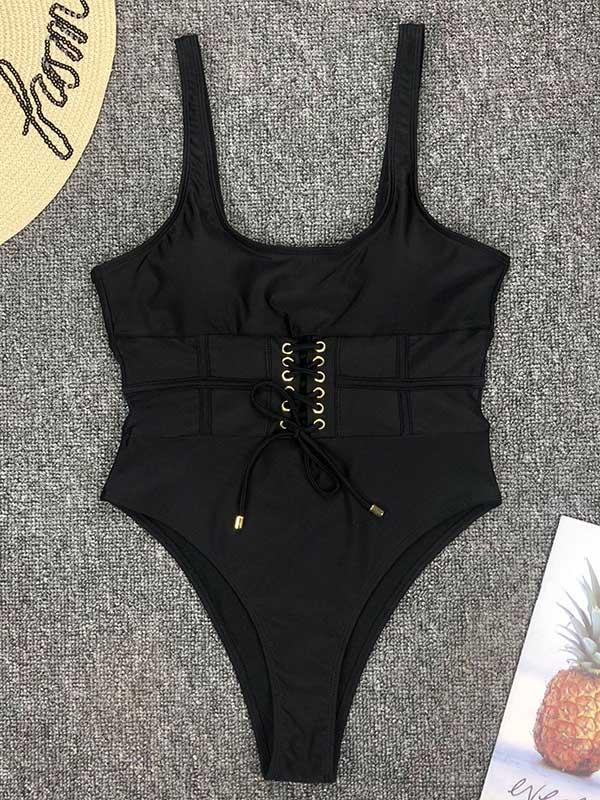 Sexy Bandage One-Piece Swimwear