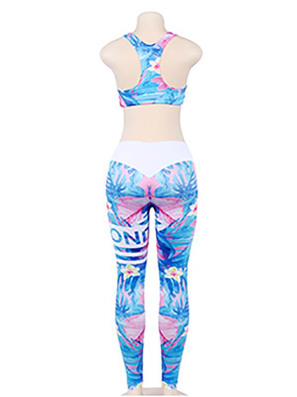 Printed Sports Bra And Leggings