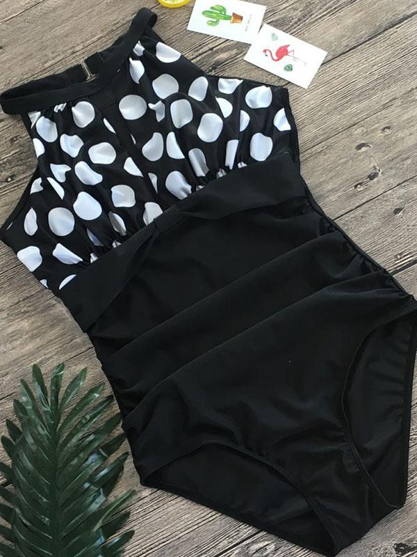 Tulle Printed One-piece Swimsuit