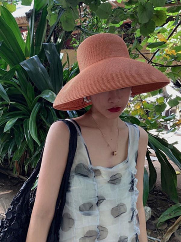 Leisure Long-Brim Sun-Protection Straw Hat