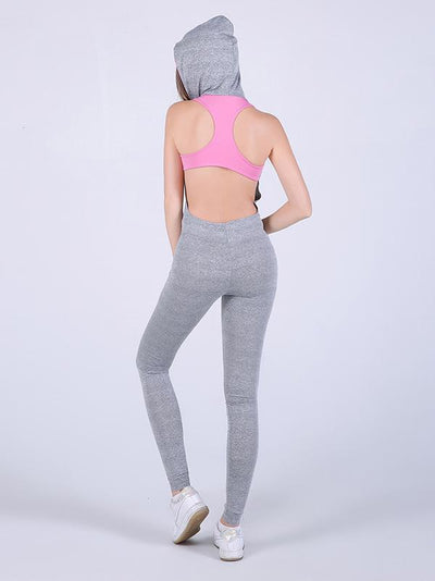 Letter Printed Hooded Jumpsuits