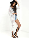 Lace Embroidered Vacation Sun-protection Cover-up