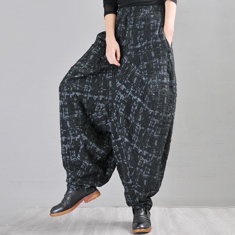 Buykud Autumn Winter Loose Jacquard Harem Pants