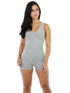 Solid Round Neck Yoga Romper