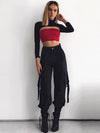 3 Colors High Waist Cargo Pants For Women