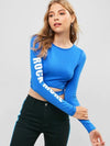 Fashion Bare Midriff Hollow T-shirt