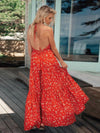 Backless Sleeveless Side Split Maxi Dresses