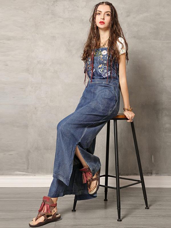 2019 Summer New Original Fashion Vintage Embroidery Rompers