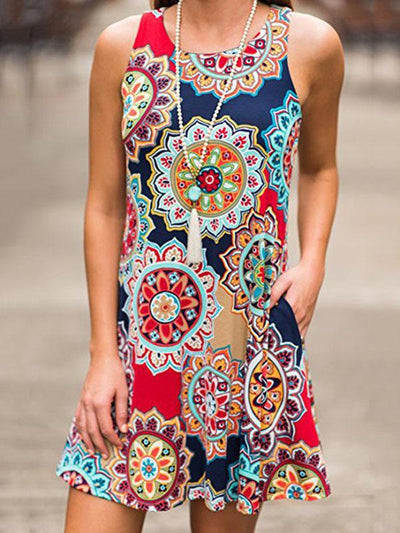 A Sleeveless Halter Dress