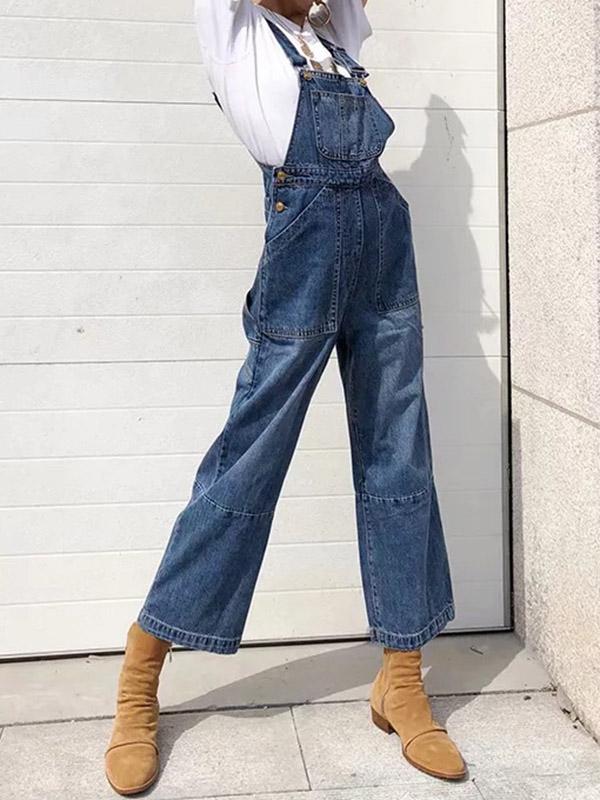 Fashion Long Jean Pants Jumpsuits