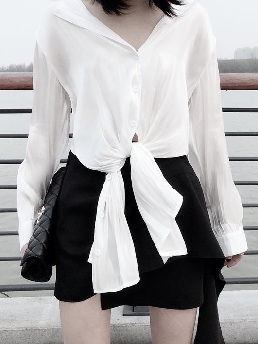 Multi-way to Wear White Soft Blouse