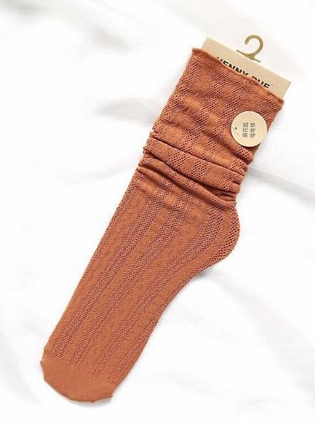 Cutie Stringy Selvedge Hollow Knee-socks