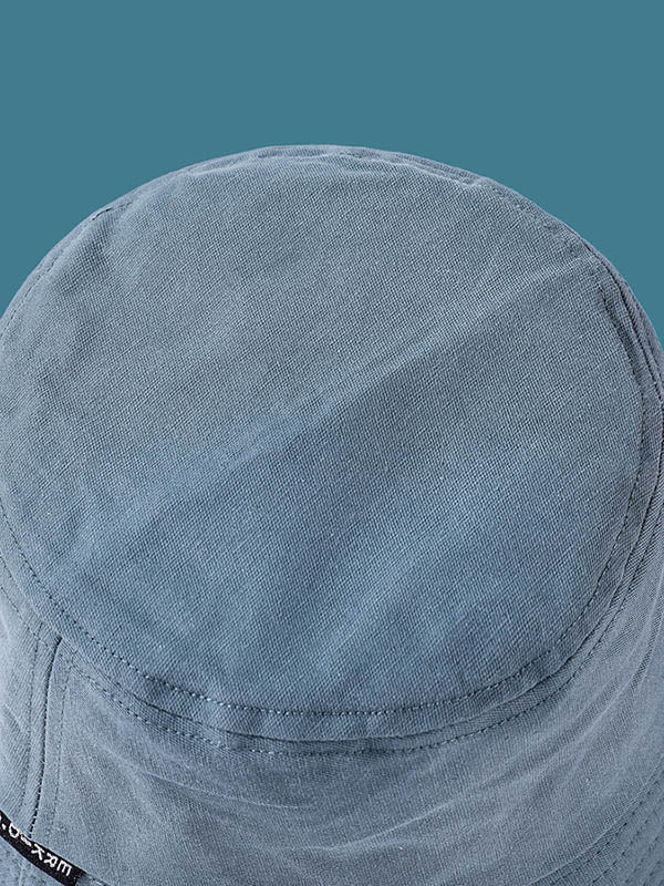 Casual Solid Color Wide Brim Fisherman Hat