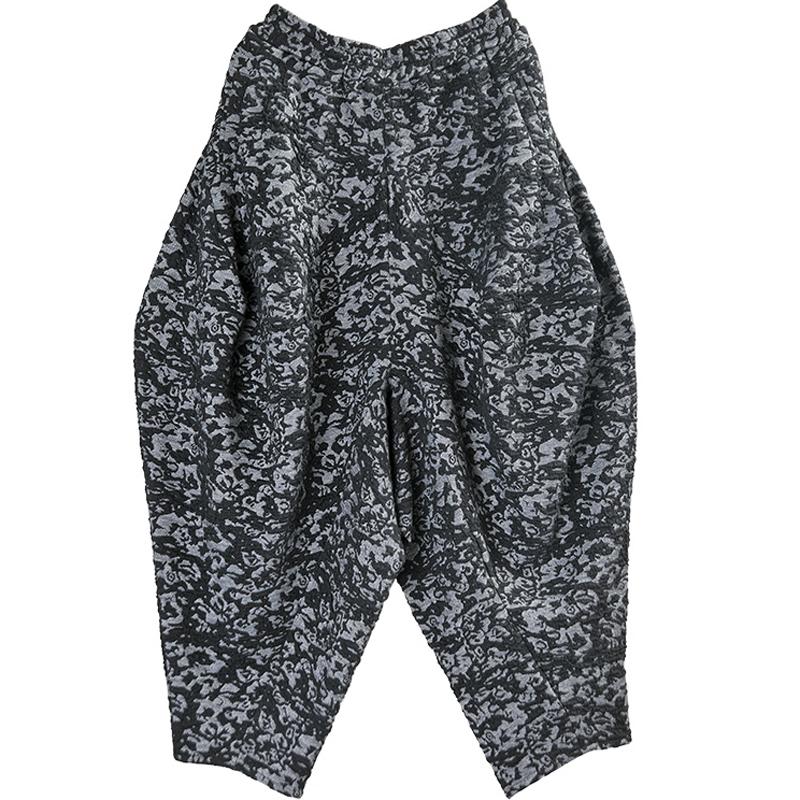 Buykud Autumn Winter Loose Jacquard Harem Pants