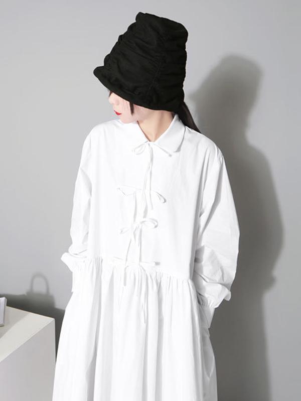 Loose Big Hem Long Shirt Dress