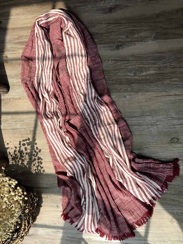 Fashion Tassels Stripe Cape Scarf