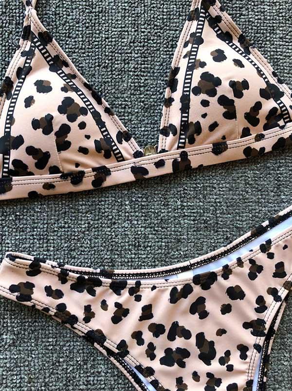 Sexy Leopard Print Bikinis Swimsuit