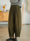 Vintage Solid Color High-Waisted Harem Pants