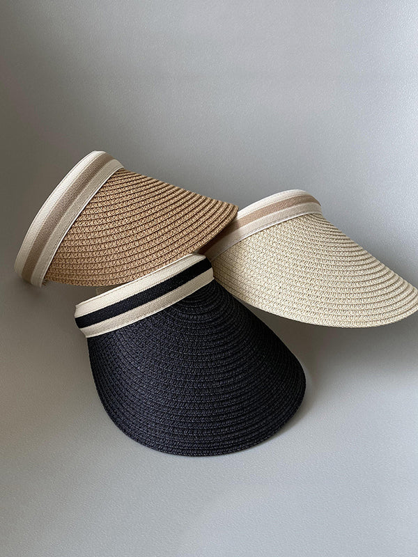 Simple Summer Contrast Color Straw Sun Hat