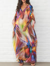 Loose Printed Beach Sun-protection Long Dress