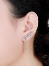 Asymmetric Leaf Shining Earrings