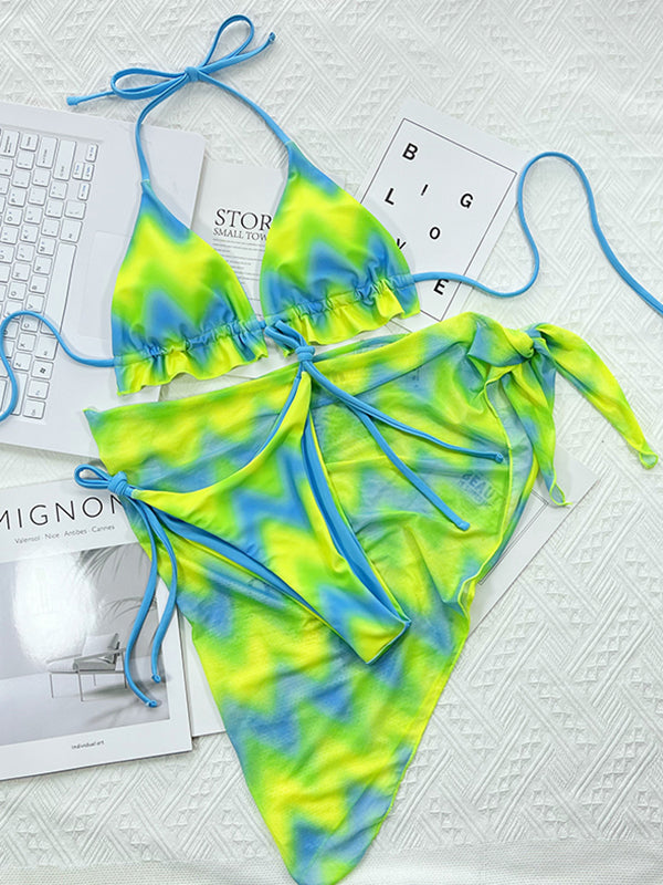 Tie-Dyed Multicolor Bikini Swimwear