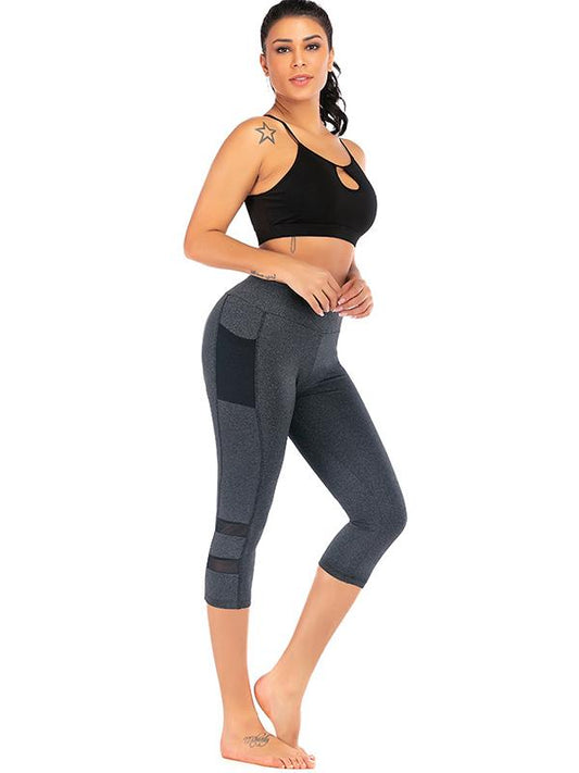 Plus Size Mesh Pocket Leggings