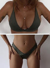 7 Colors Triangle Plain Bikinis Swimwear