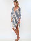 Vacation Contrast Color Bandage Cover-ups Swimwear