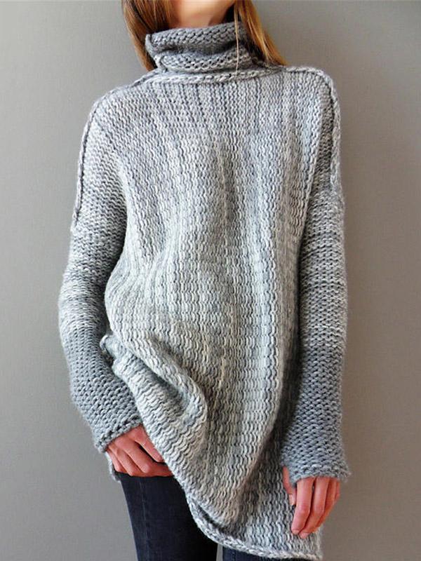 Fashion High-neck Knitting Sweater Tops