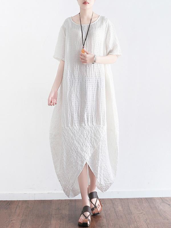 Summer Jacquard Split-joint Split-front Long Dress