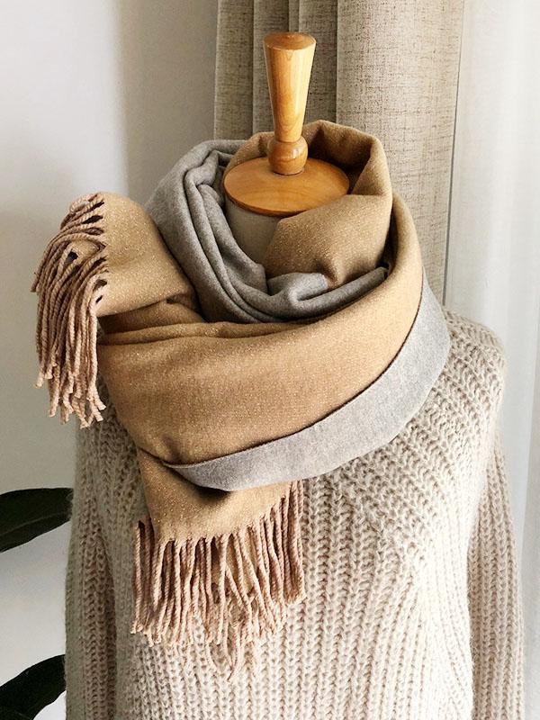 Two-sided Cotton Warmer Scarf