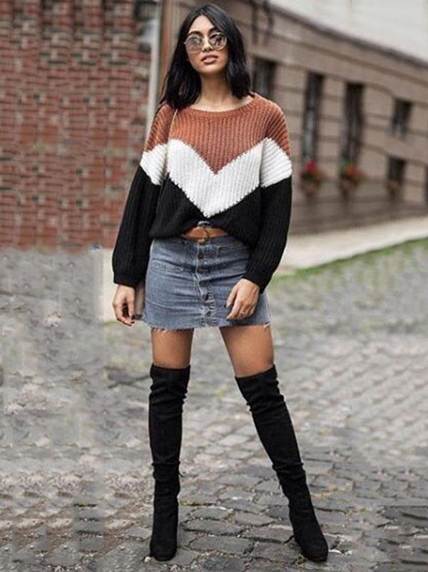 Fashion 3 Colors Sweater Tops