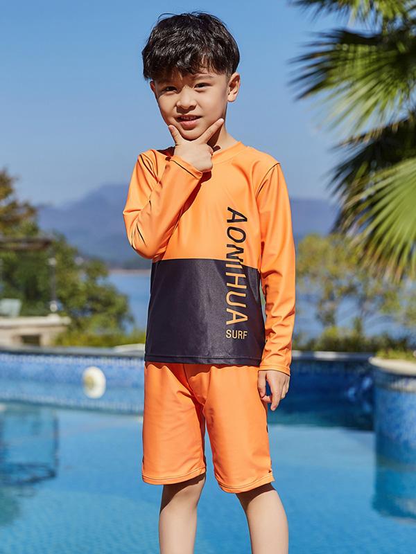 AONIHUA Color Block Boy Swimwear