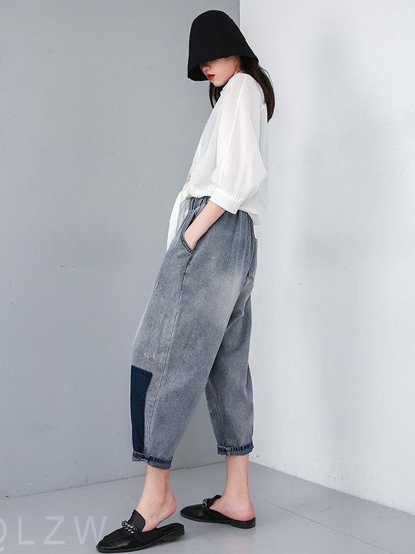 Loose Split-joint Harem Pants