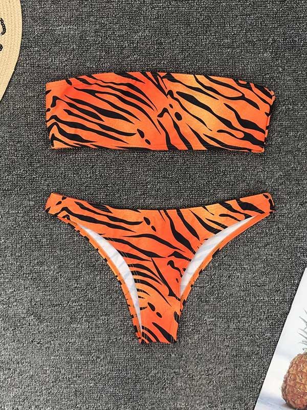 Bandeau Thong Bikini Swimsuit