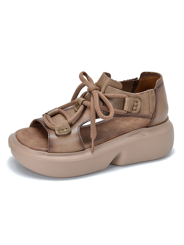 Original Casual Tied Hollow Platform Shoes